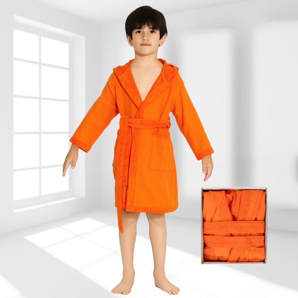 Accappatoio Monospugna Bambino Arancio - immagine 2