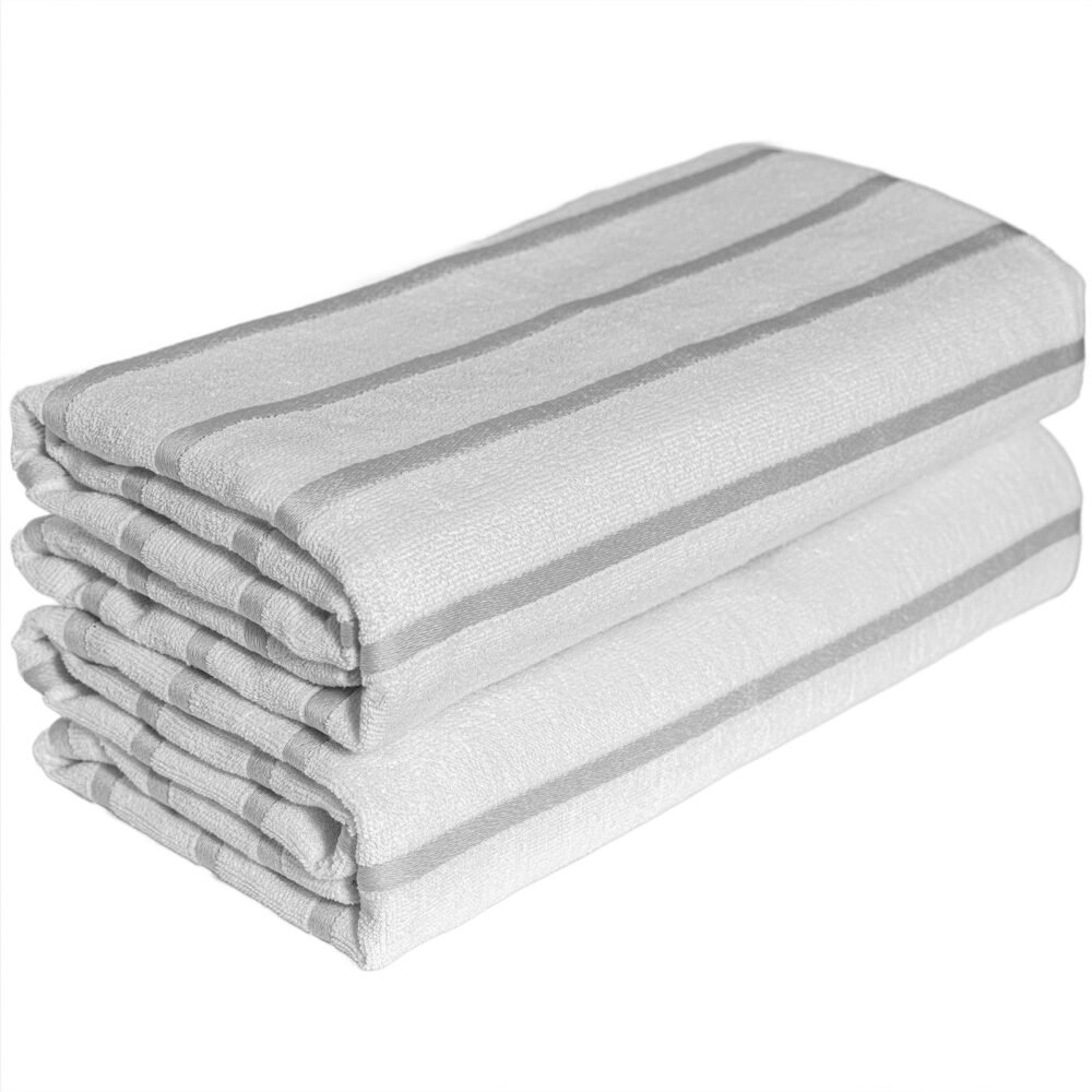Telo Mare Righe Grigio Small