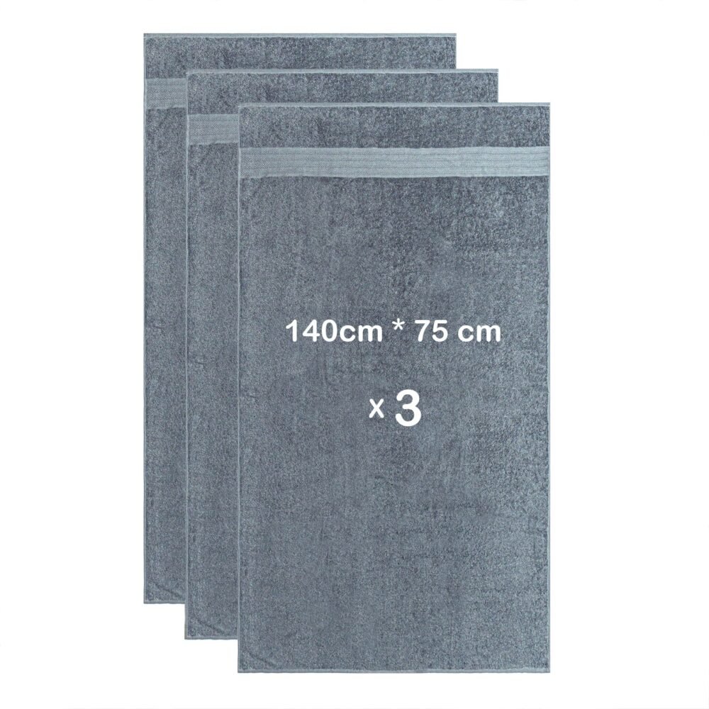 Set Righe Grigio Scuro Telo 3Pz - immagine 4