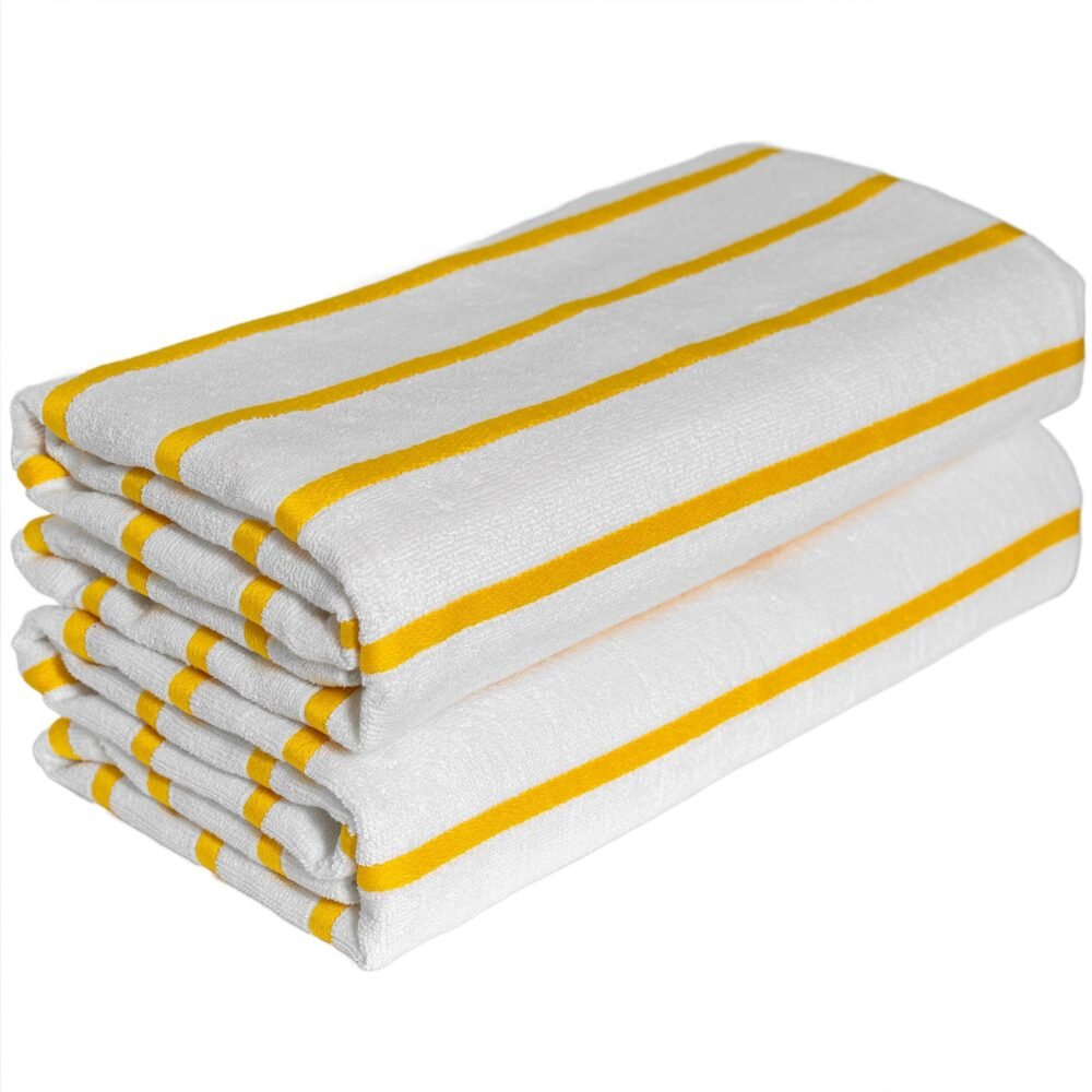 Telo Mare Righe Giallo Small