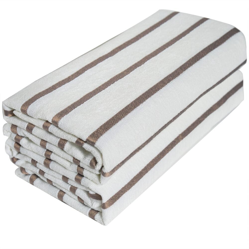 Telo Mare Righe Marrone Small