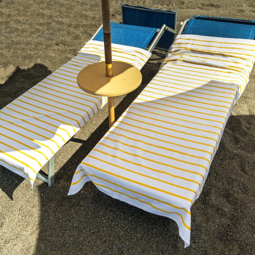Telo Mare Righe Giallo Small - immagine 2
