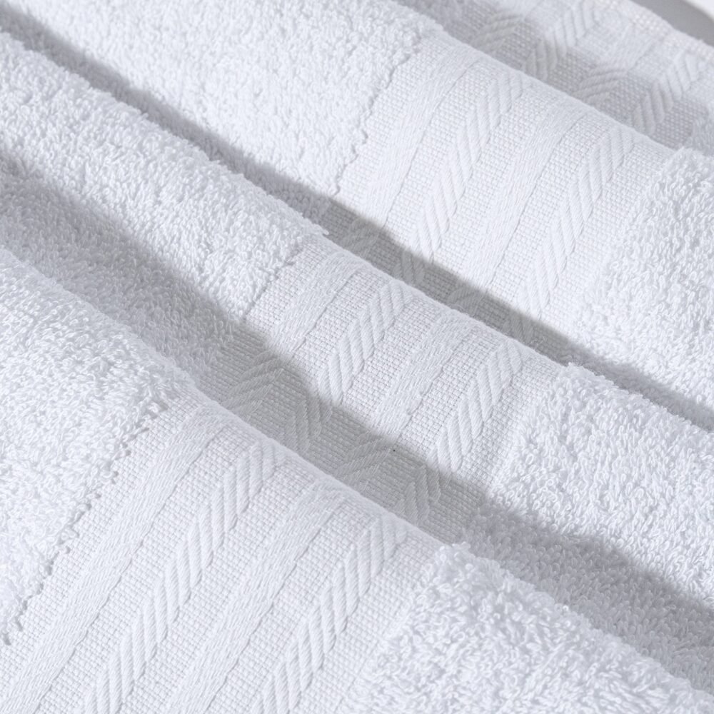 Set Righe Bianco Asciugamano 8Pz - immagine 2