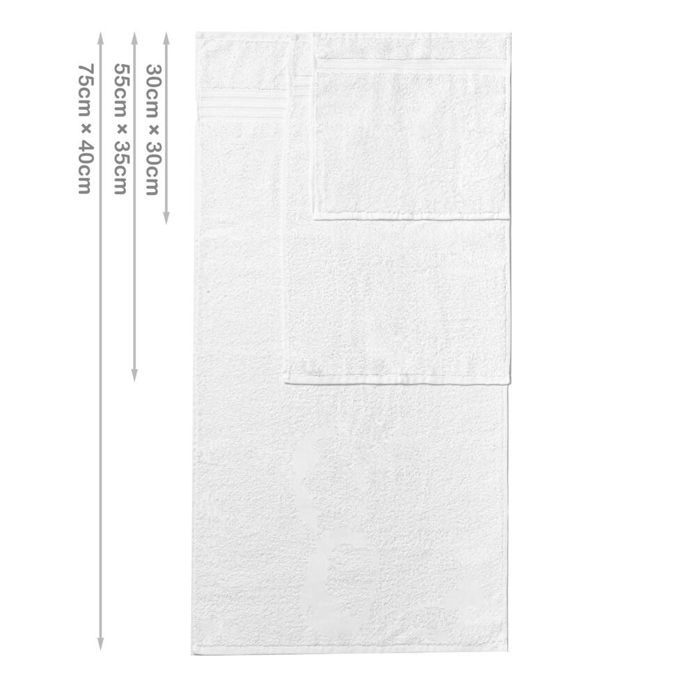 Set Righe Bianco Asciugamano 8Pz - immagine 4