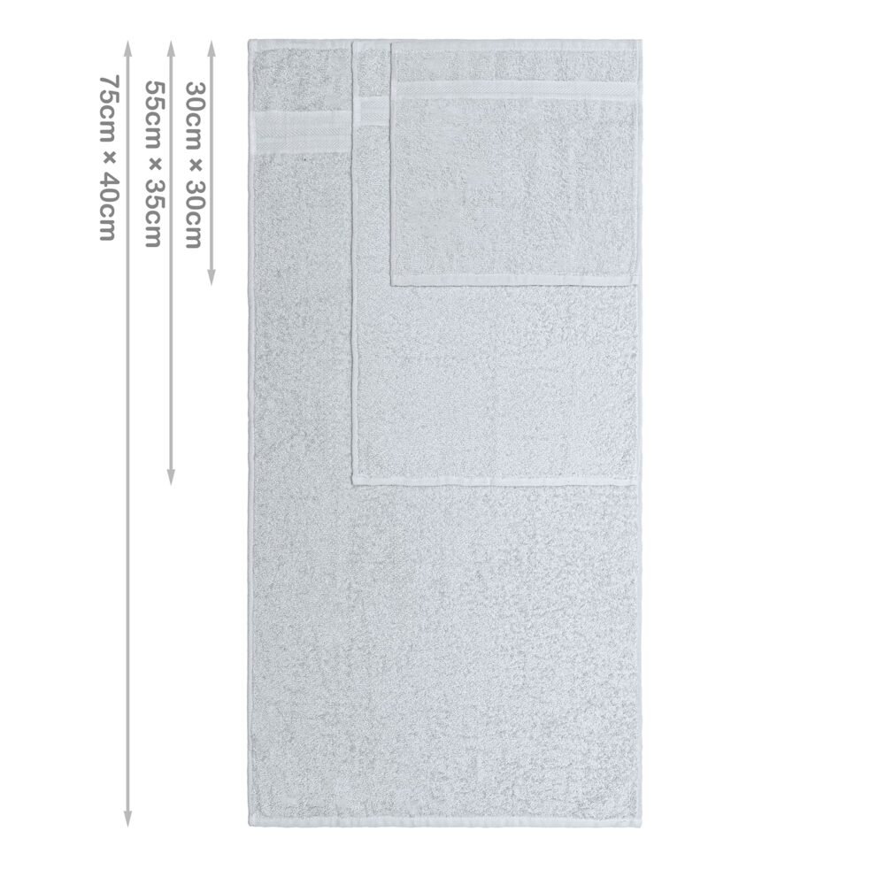 Set Righe Grigio Asciugamano 8Pz - immagine 4